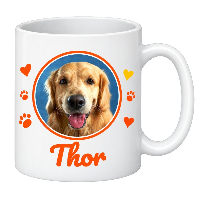 Foto parada de uma caneca personalizada
